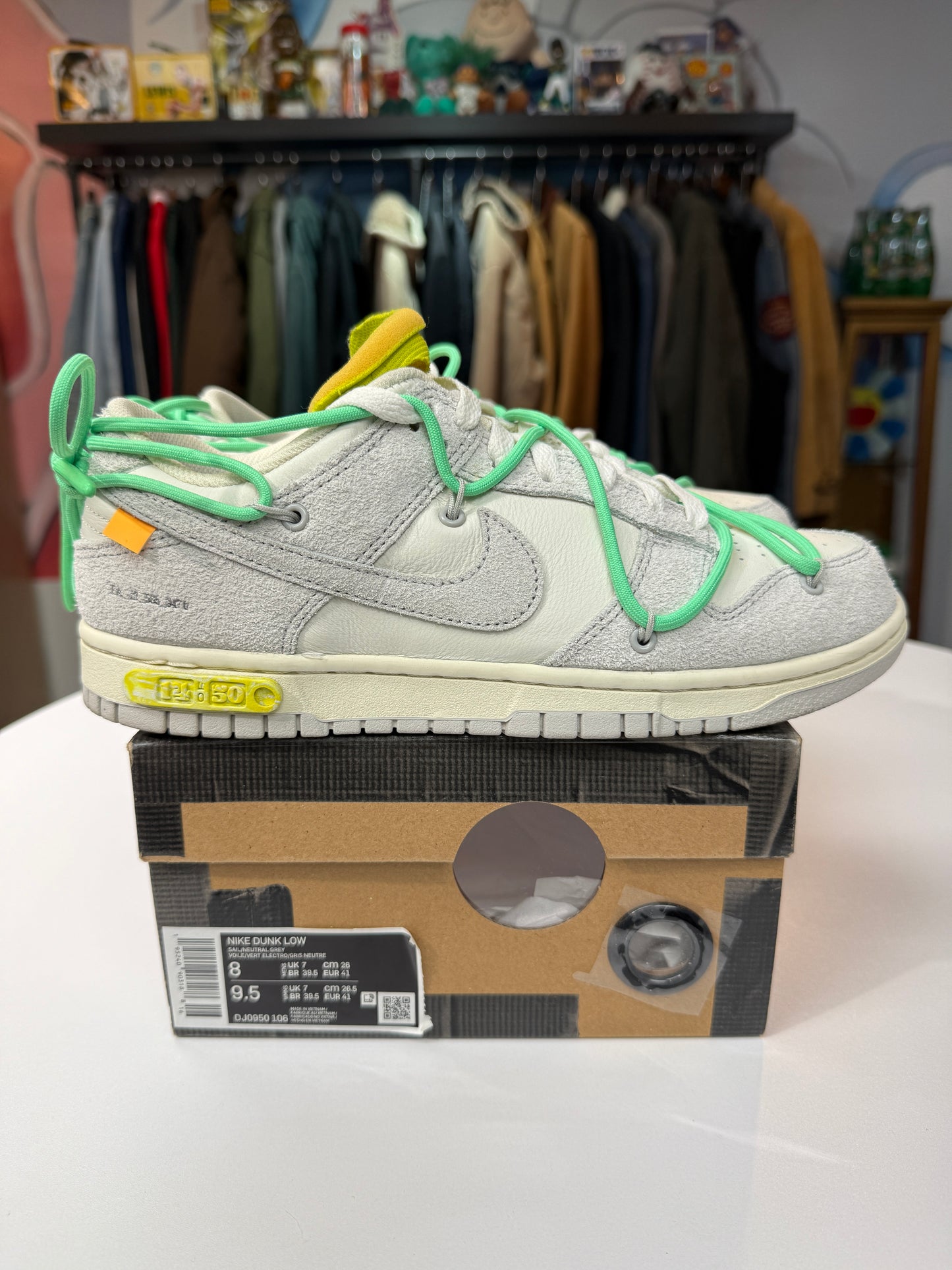Preowned Off-White Lot 14 Nike Dunk Lows
