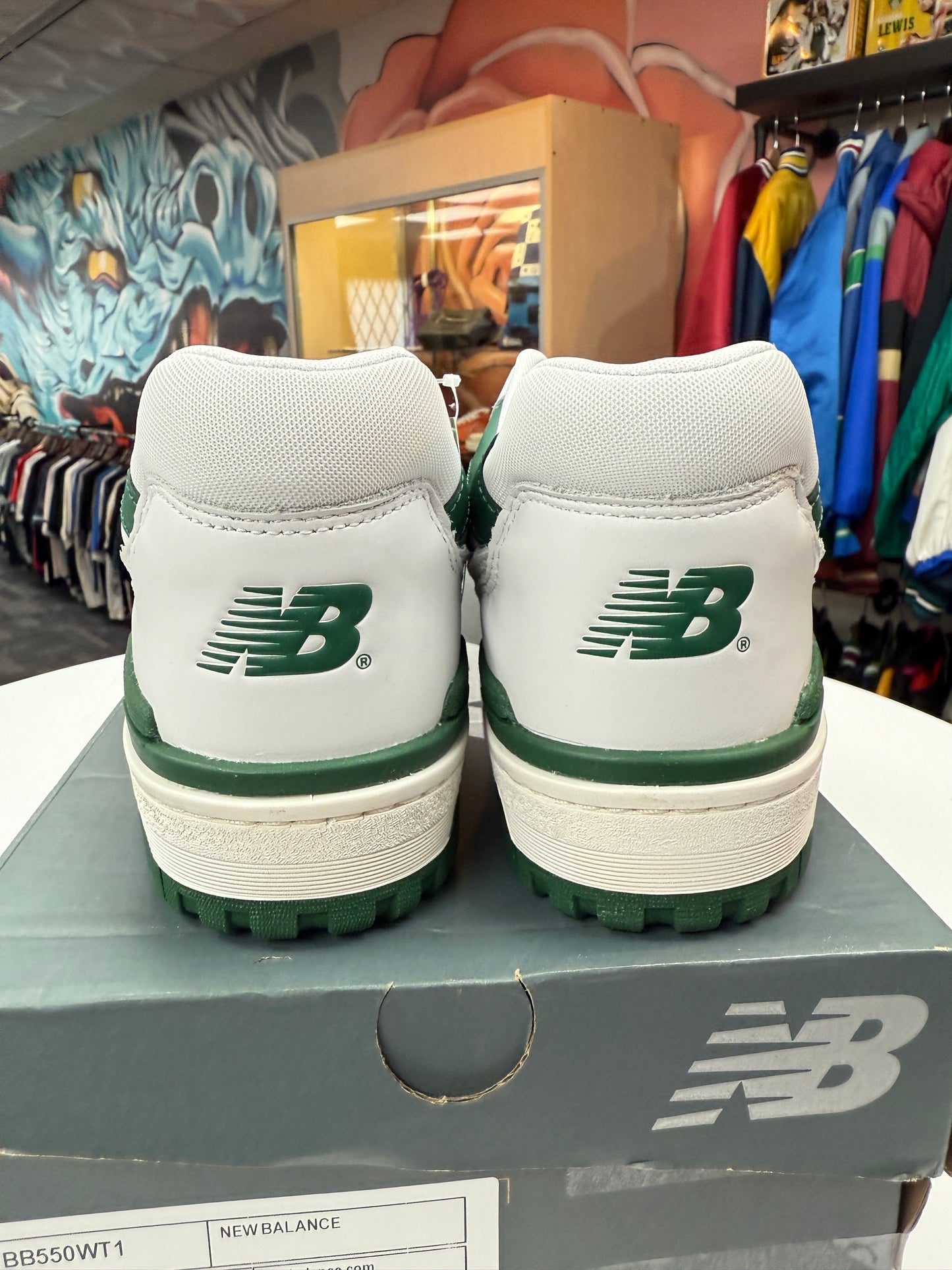 New White Green New Balance 550