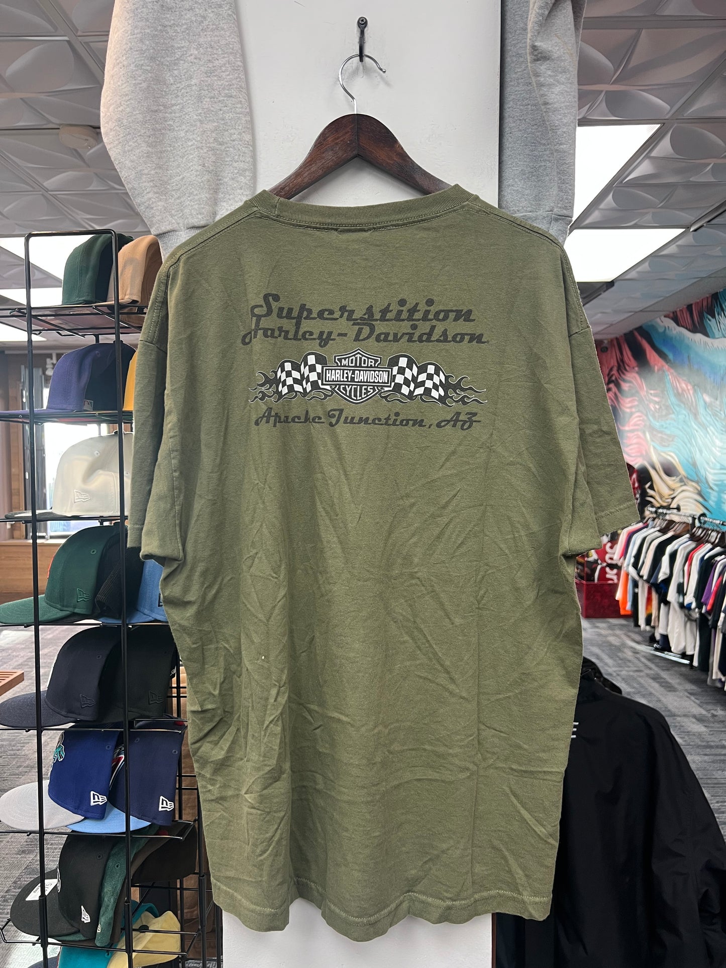 Vintage Harley Davidson Moss Green Tee