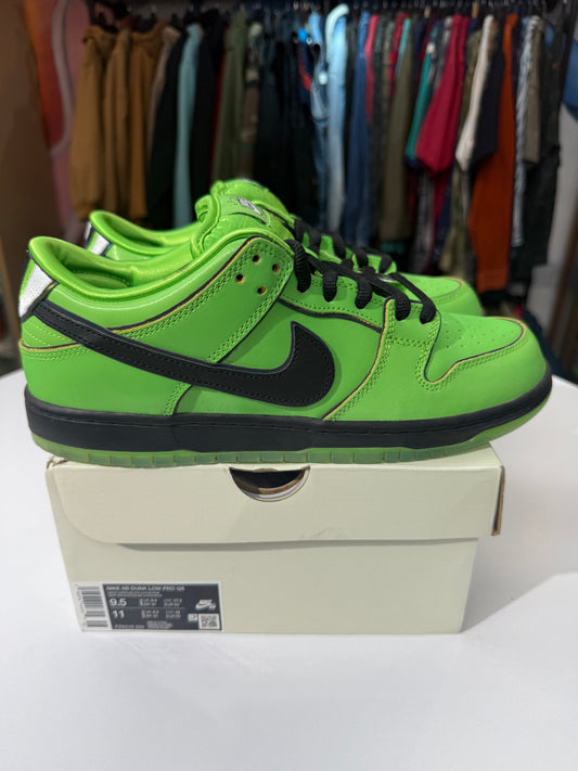 Preowned Buttercup Powerpuff Girls Nike SB Dunk Low