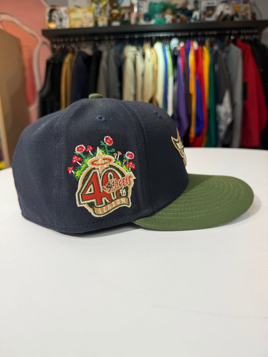 Anaheim Angels Sprouted Fitted Hat