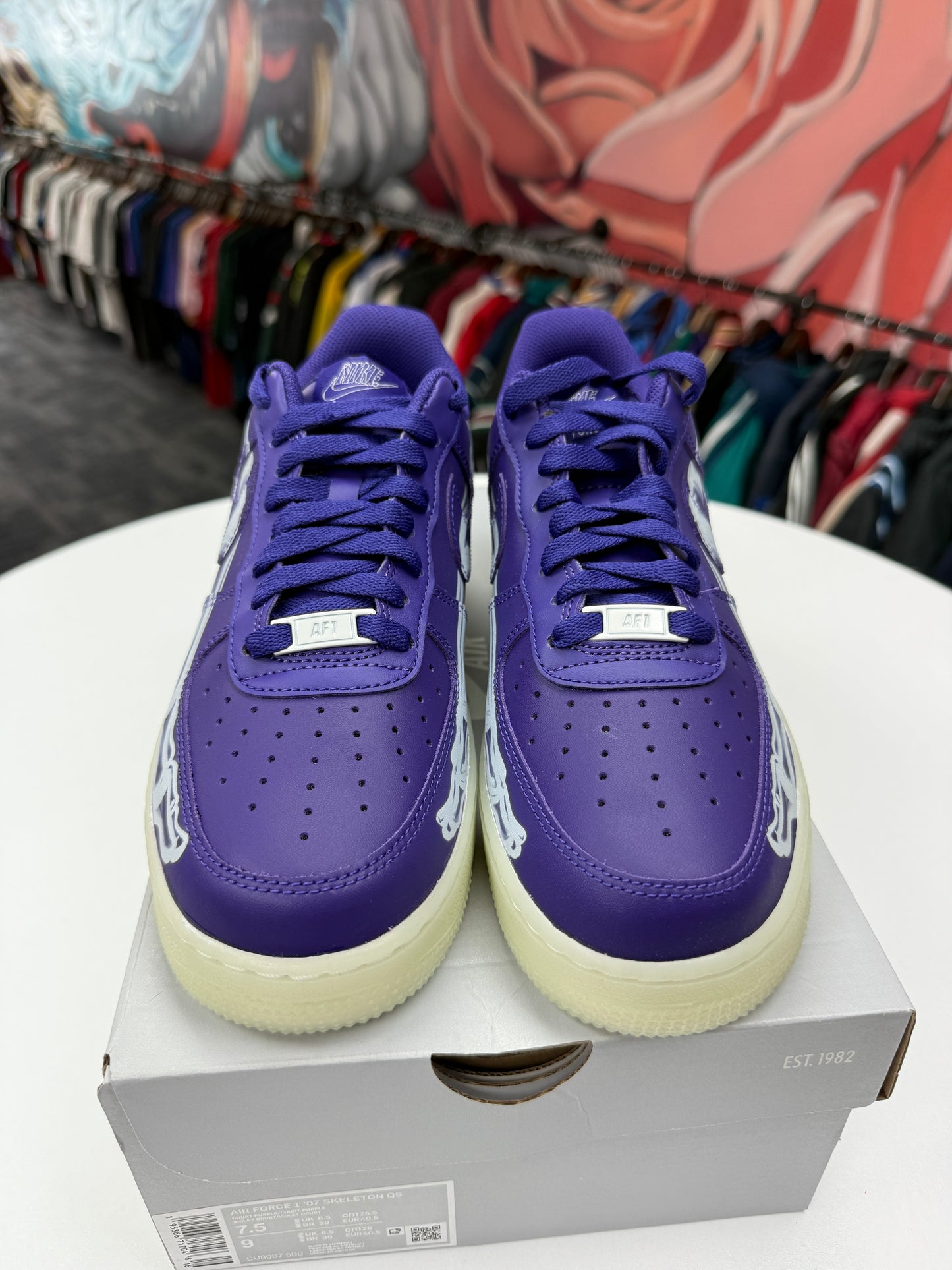 New Purple Skeleton AF1