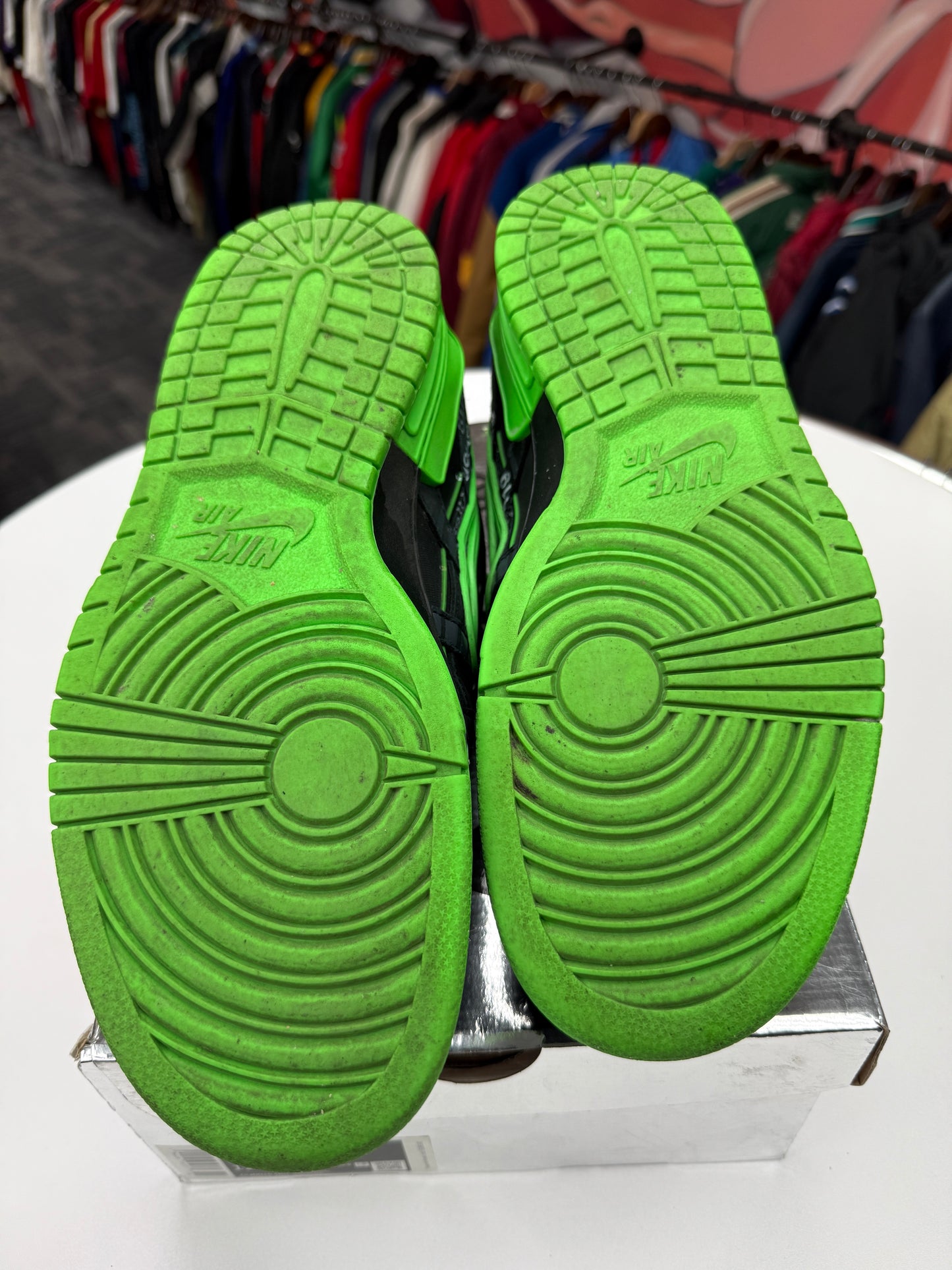 Preowned Off-White Green Strike Dunks