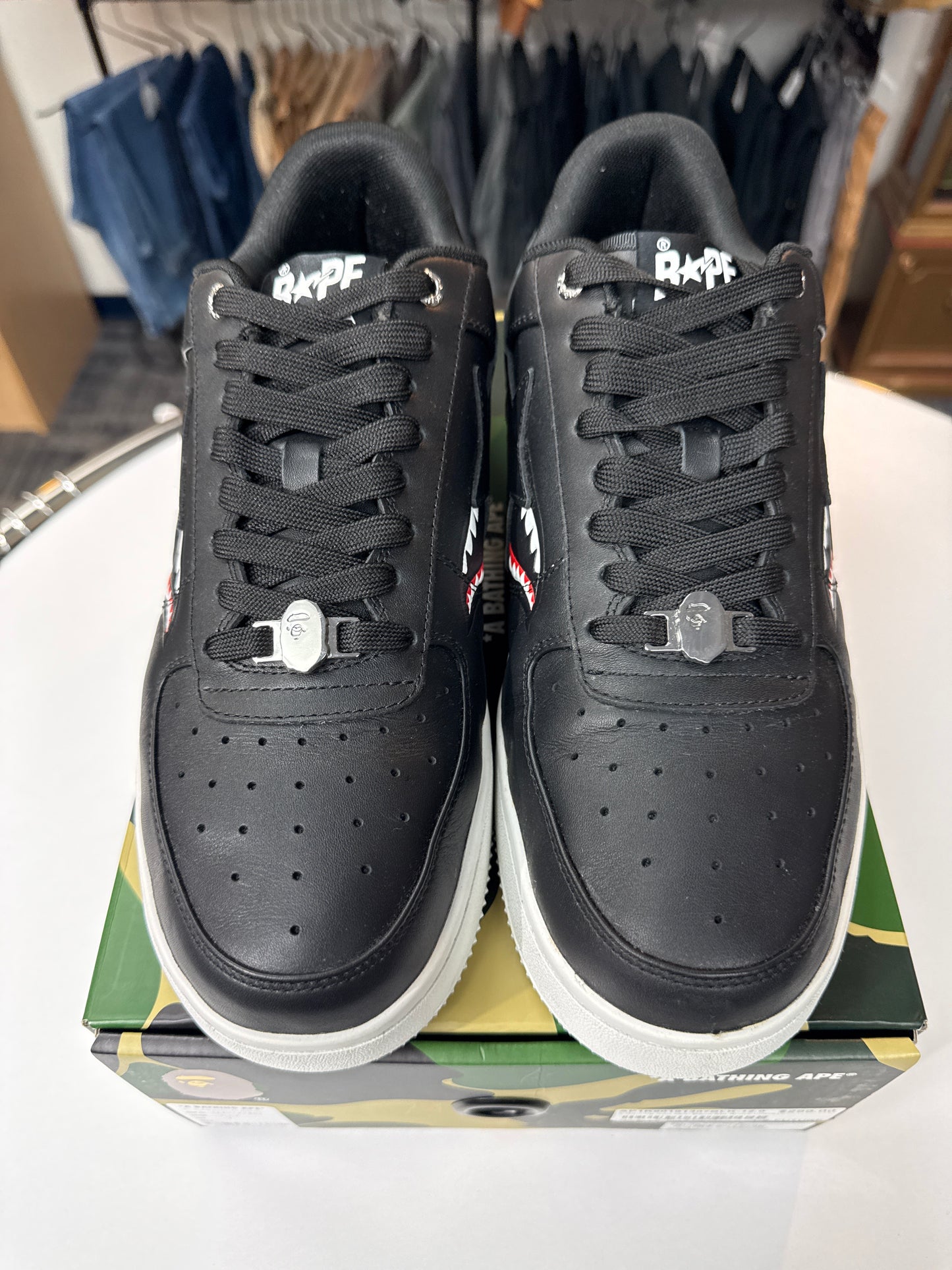 Preowned Bape Sta Low Shark Pack Black