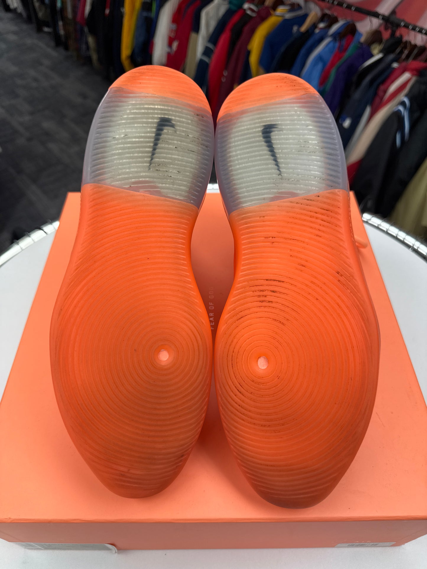 Preowned Nike Air Fear of God 1 Orange Pulse