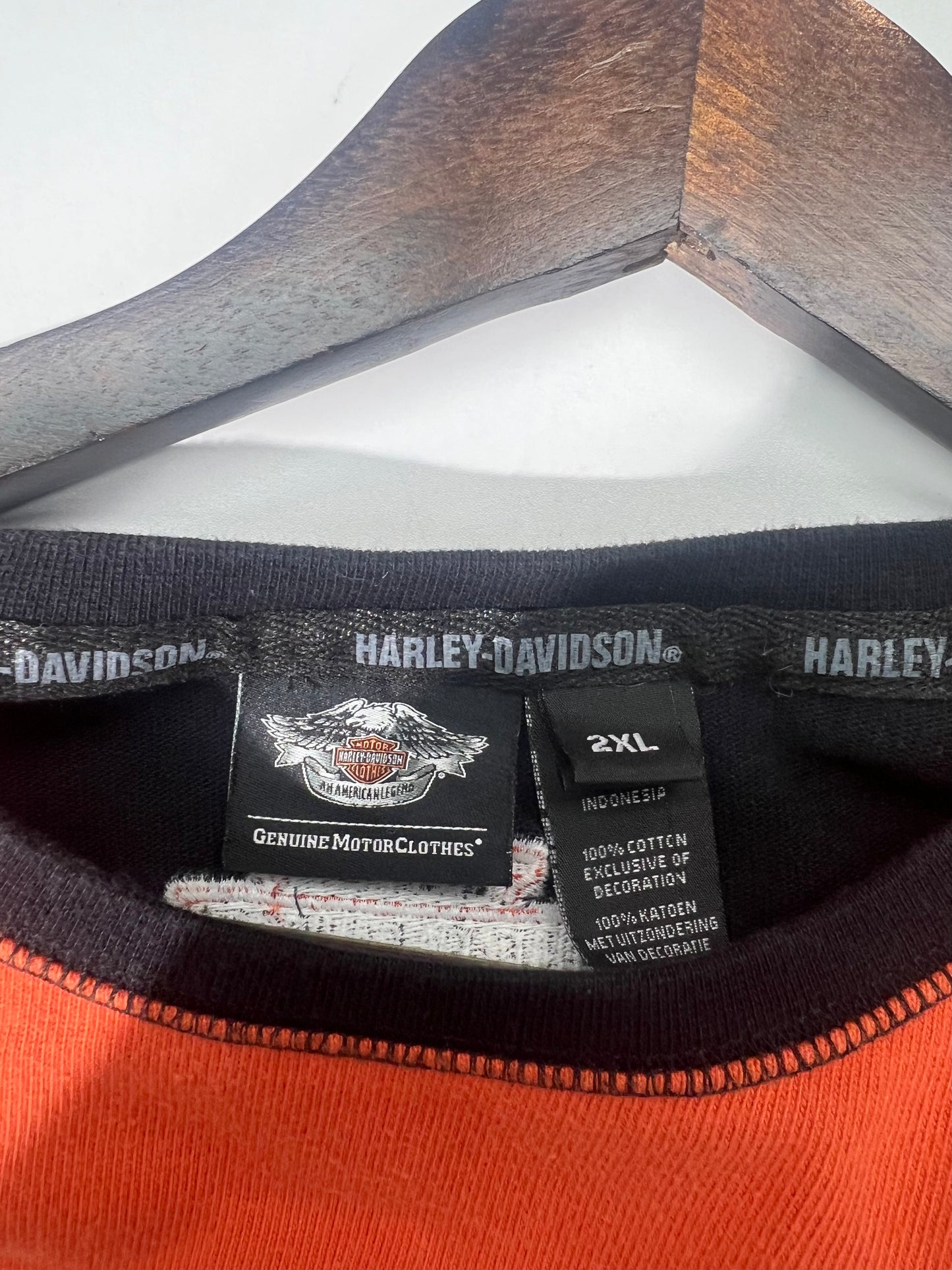 Harley Davidson Northwest Black and Orange Crewneck