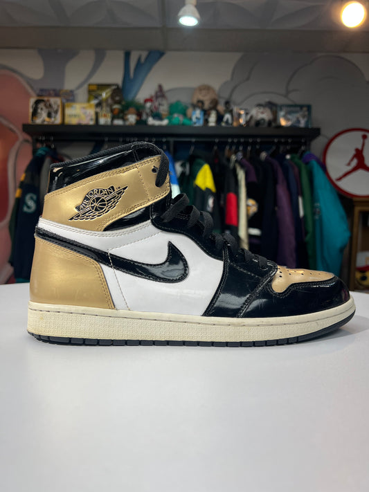 Preowned Jordan 1 Retro High OG NRG Patent Gold Toe