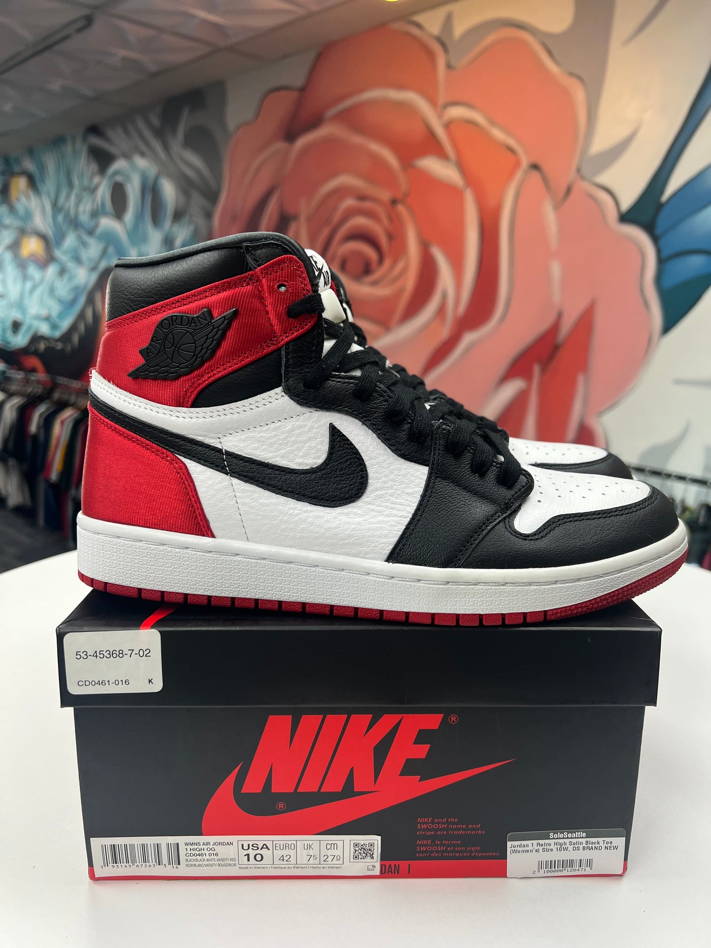New Satin Black Toe 1s