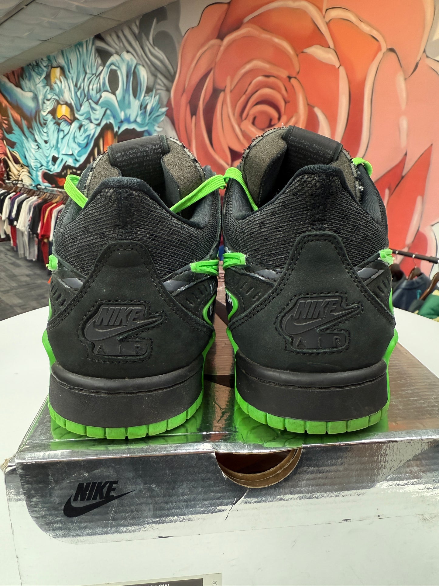 Preowned Off-White Green Strike Dunks