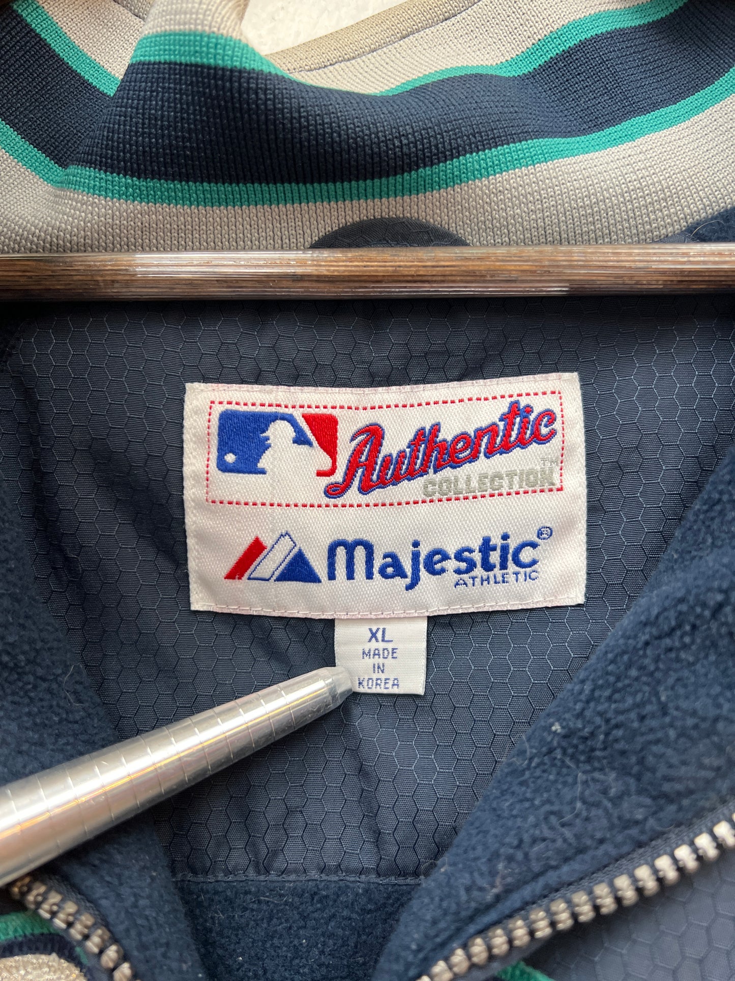 Vintage Majestic Mariners 9/11 Commemorative Dugout Jacket