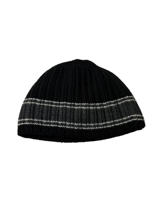 Striped Black Beanie