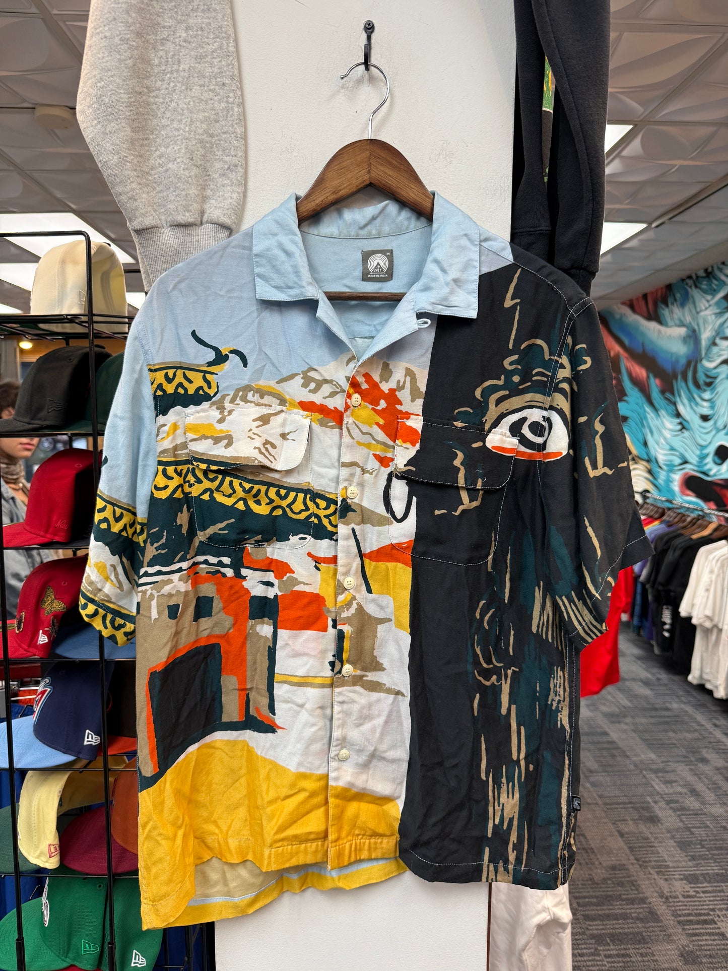 Abstract Art Button Up