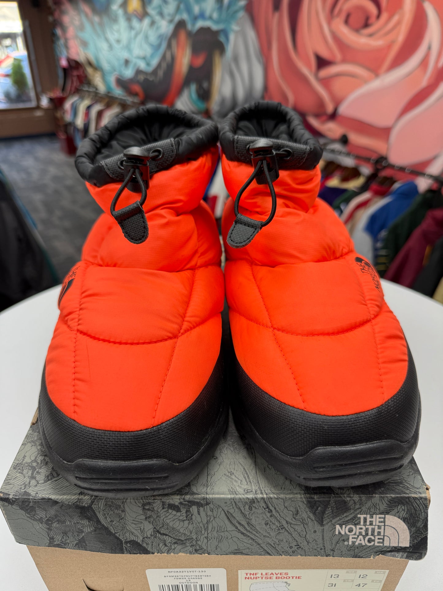 Preowned The North Face Supreme Orange Nuptse Boots