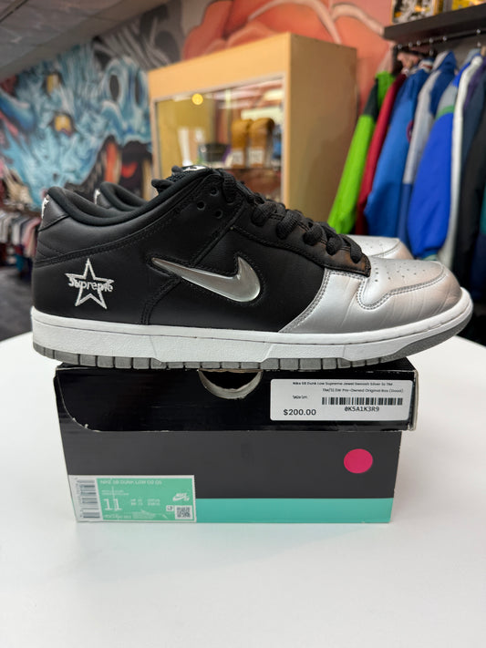 Preowned Supreme SB Jewel Silver Swoosh SBs