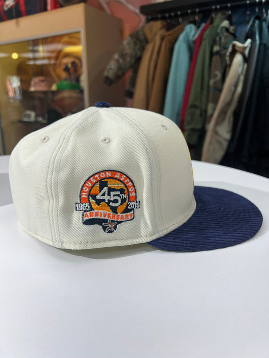 New Era Houston Astros Throwback 45th Anniversary Corduroy Fitted Cap