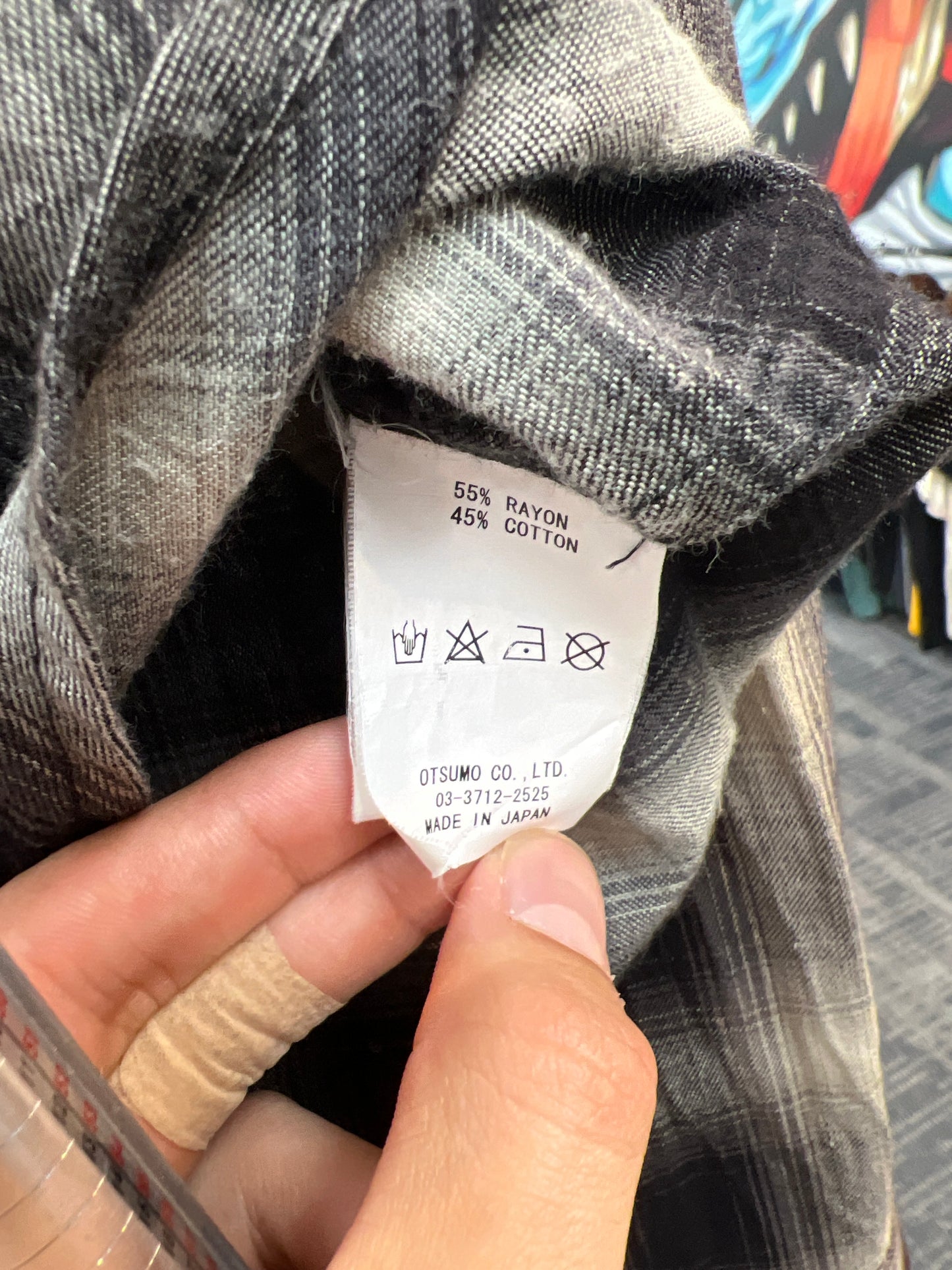 CPFM Double Vision Check Flannel Black