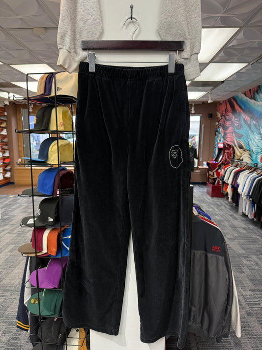 Ladies Velour Bape Wide Pants