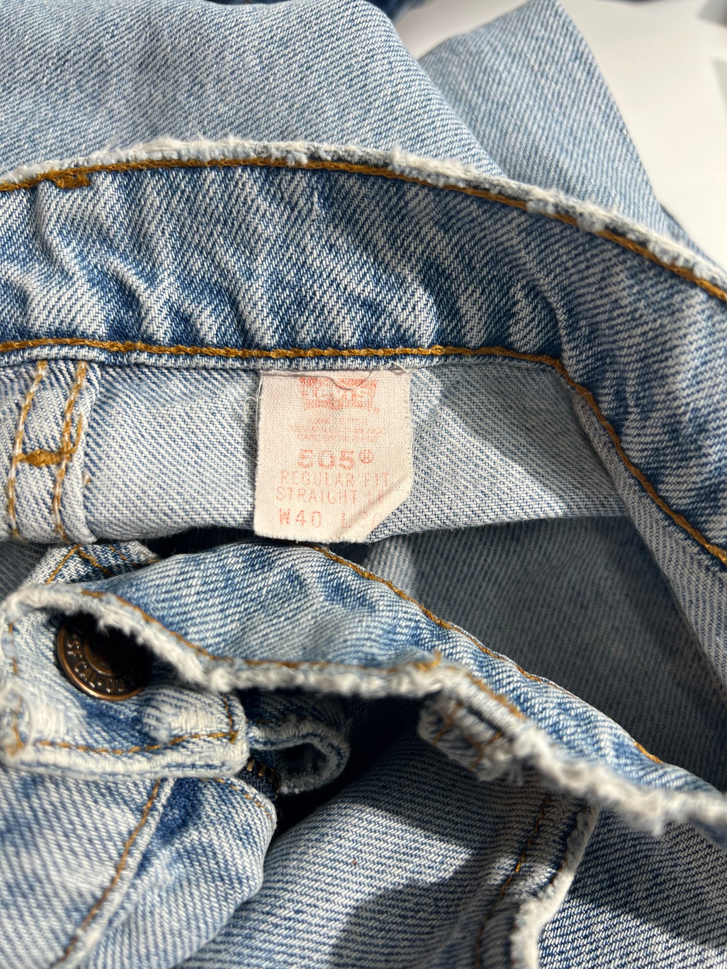 Levi’s Orange Label Light Wash Distressed Jeans