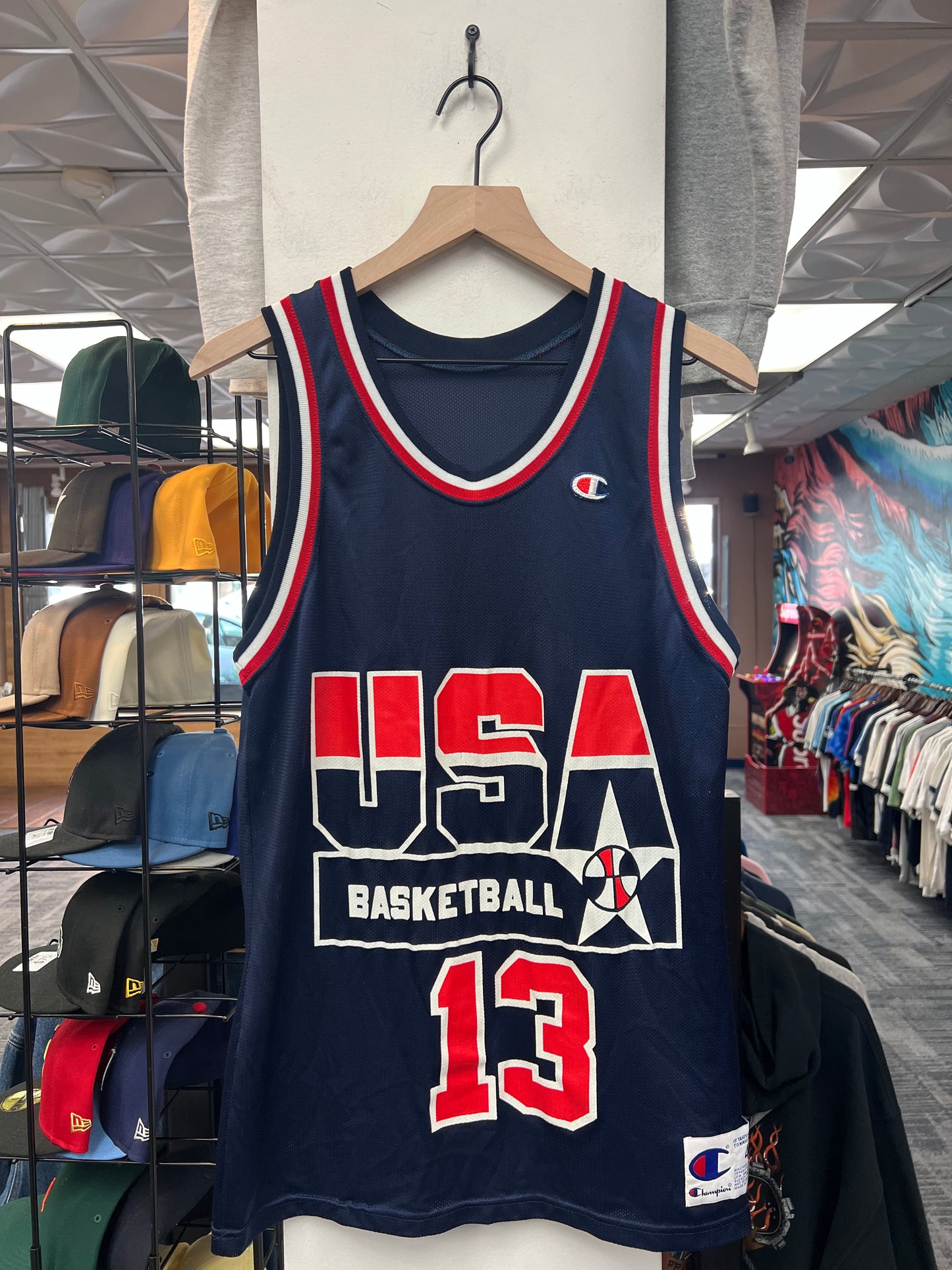 Vintage Champion Team USA Shaq Jersey