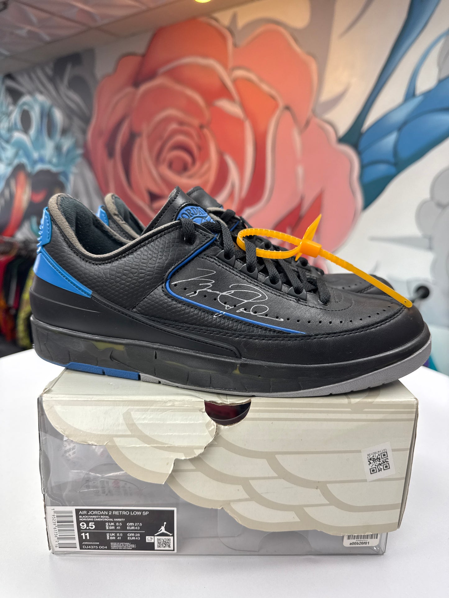Preowned Off-White Jordan 2 Black/Blue