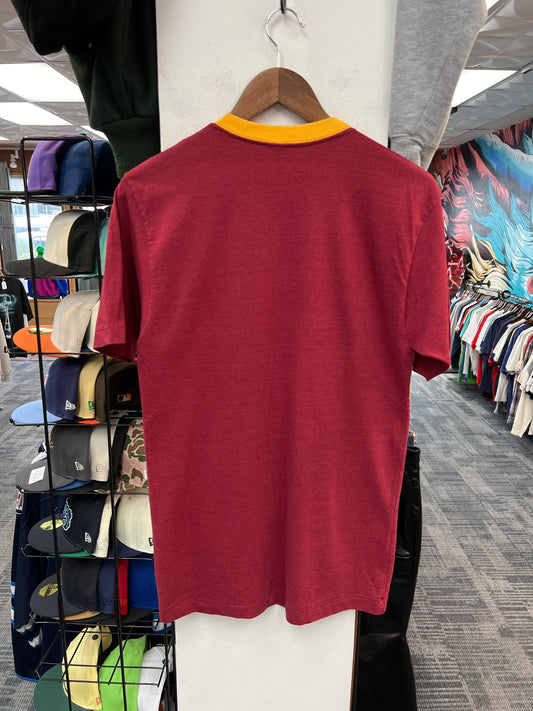 Champion 70s Joe Cool Snoopy Ringer Maroon Tee