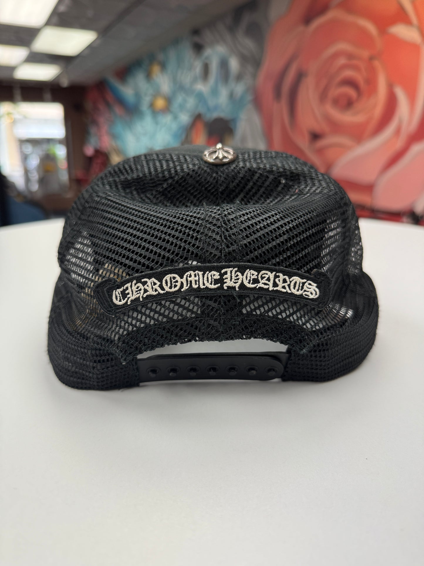 Chrome Hearts Mahalia Skull Trucker Hat