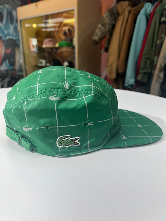 Supreme x Lacoste Reflective Grid Nylon Cap Green