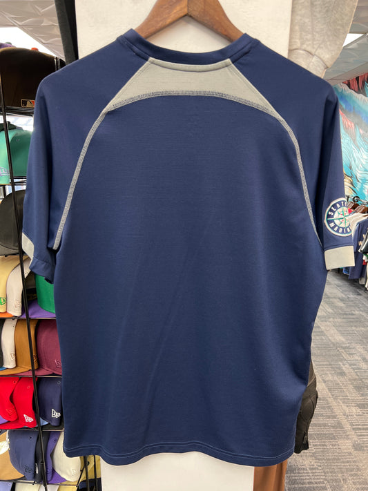 Majestic Vintage Mariners V Sleeve Hit Jersey