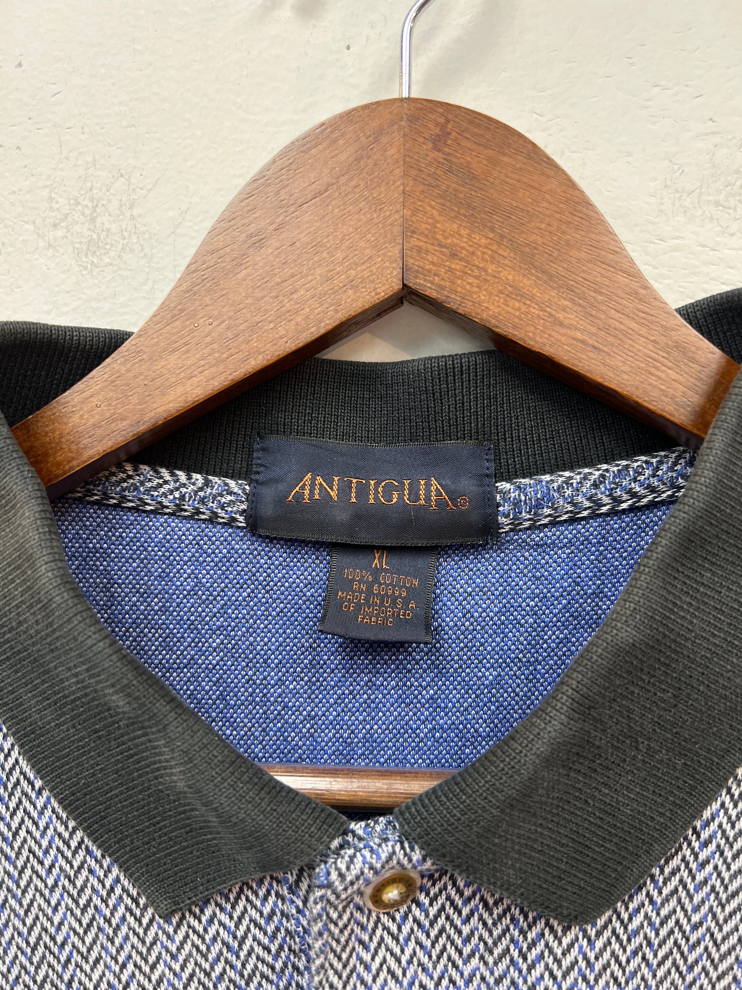 Vintage Antigua Seattle Mariners Herringbone Polo