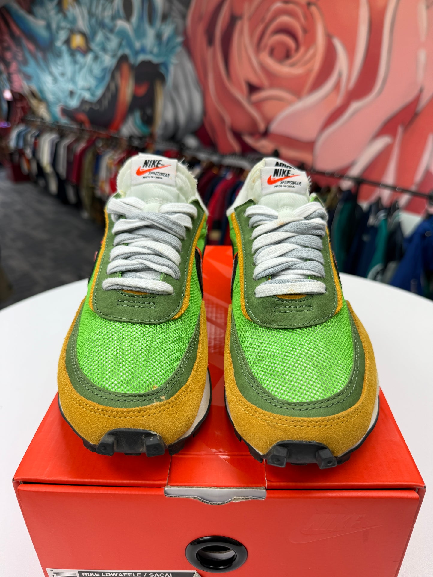 Preowned Green Gusto Sacai Vapor Waffle