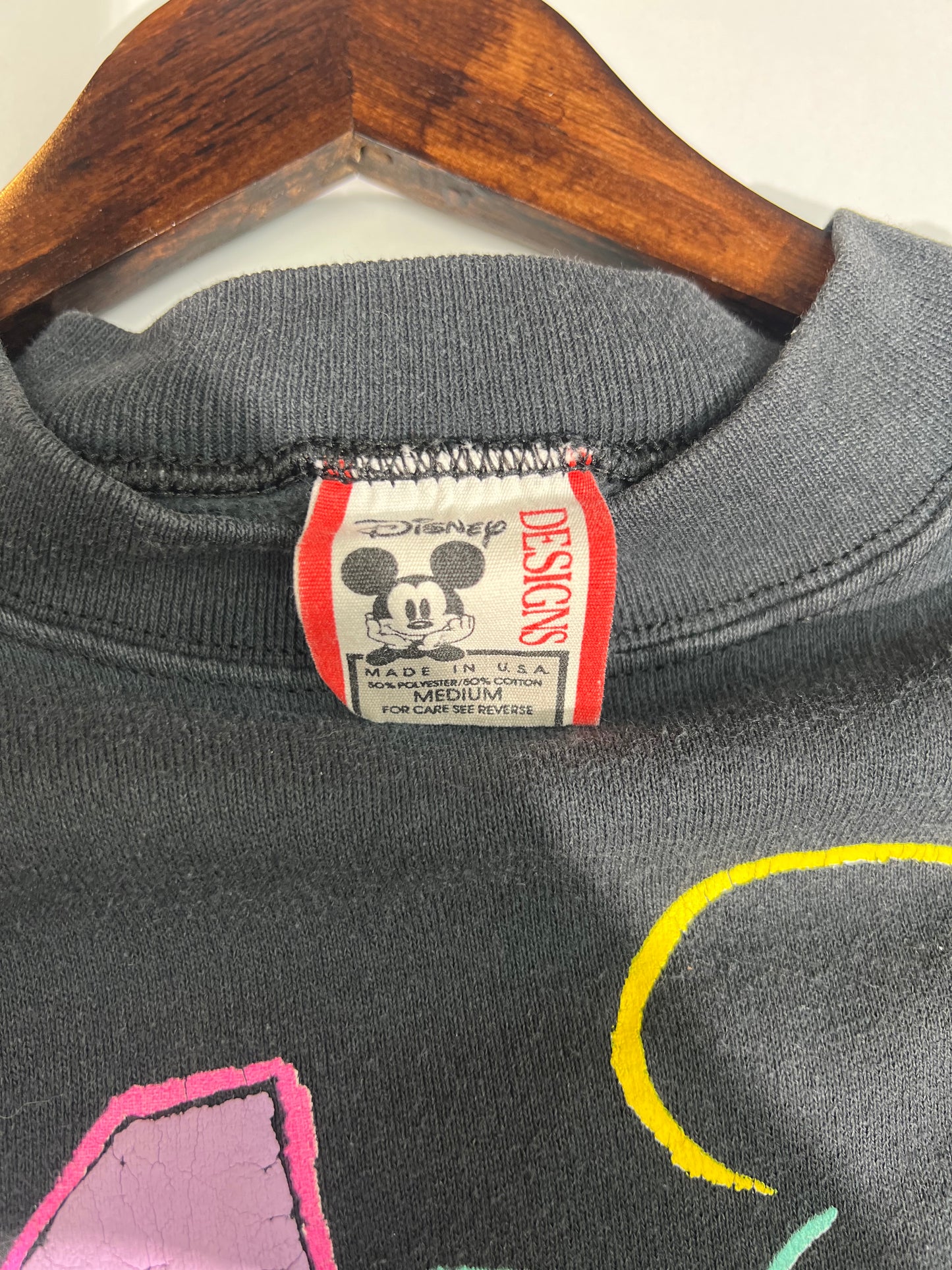 Vintage Disney Mickey Mouse Black Crewneck