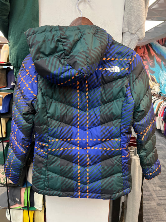 The North Face 550 Green-Pattern Puffer Jacket