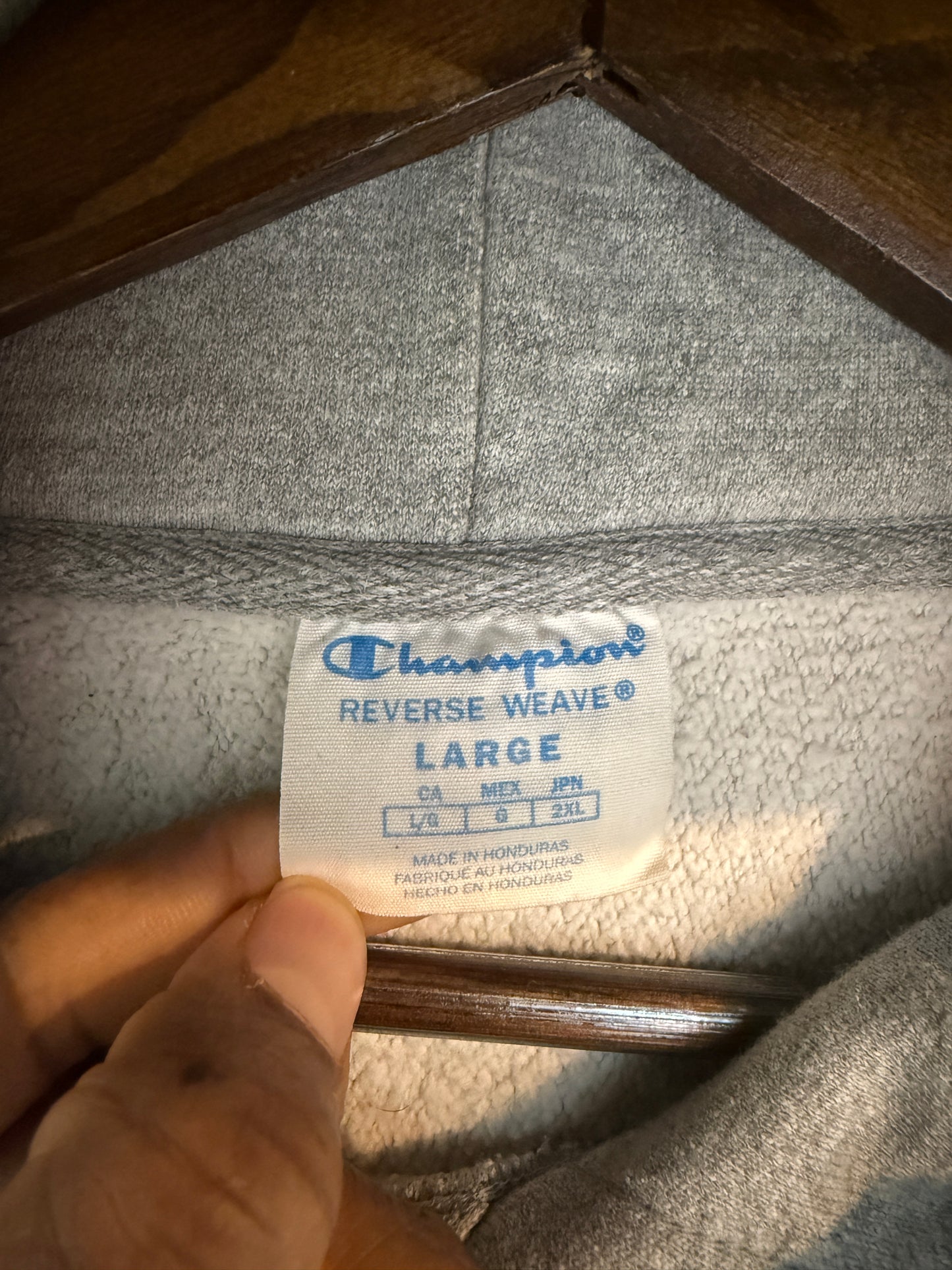 Vintage Champion Reverse Weave Grey Hoodie