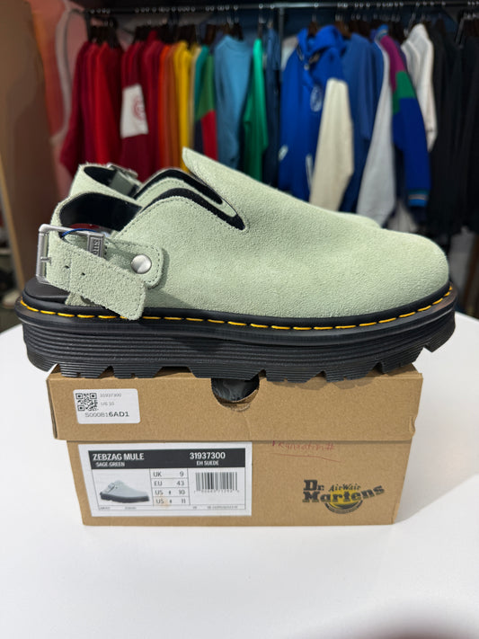 New Dr Martens Zebzag Sage Green Mule