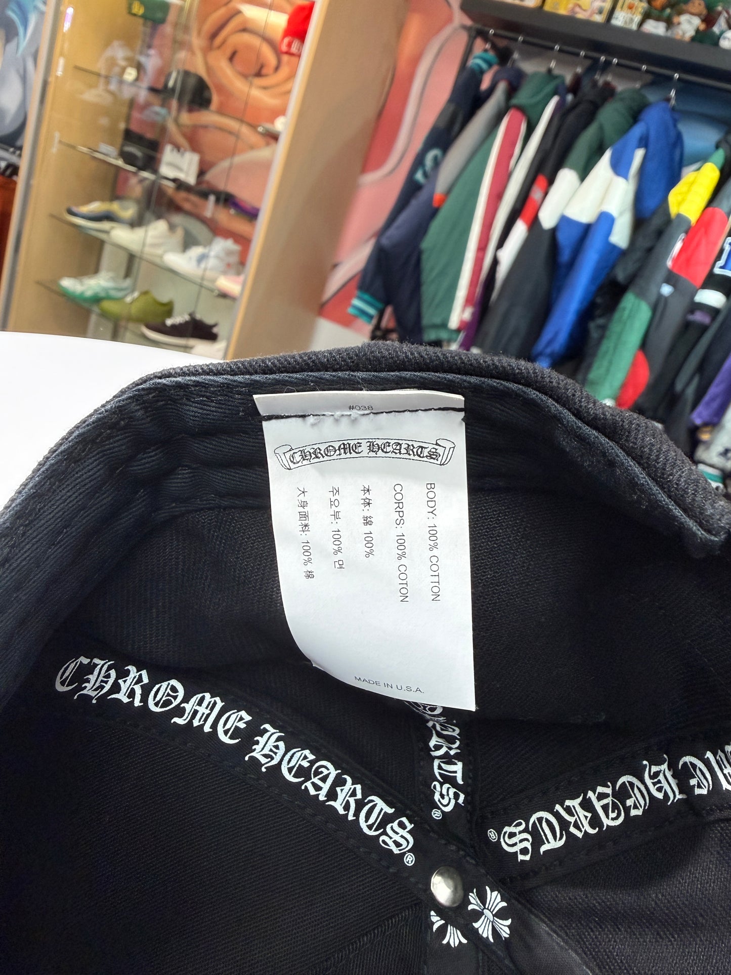 Chrome Hearts Vertical Logo Denim Cap