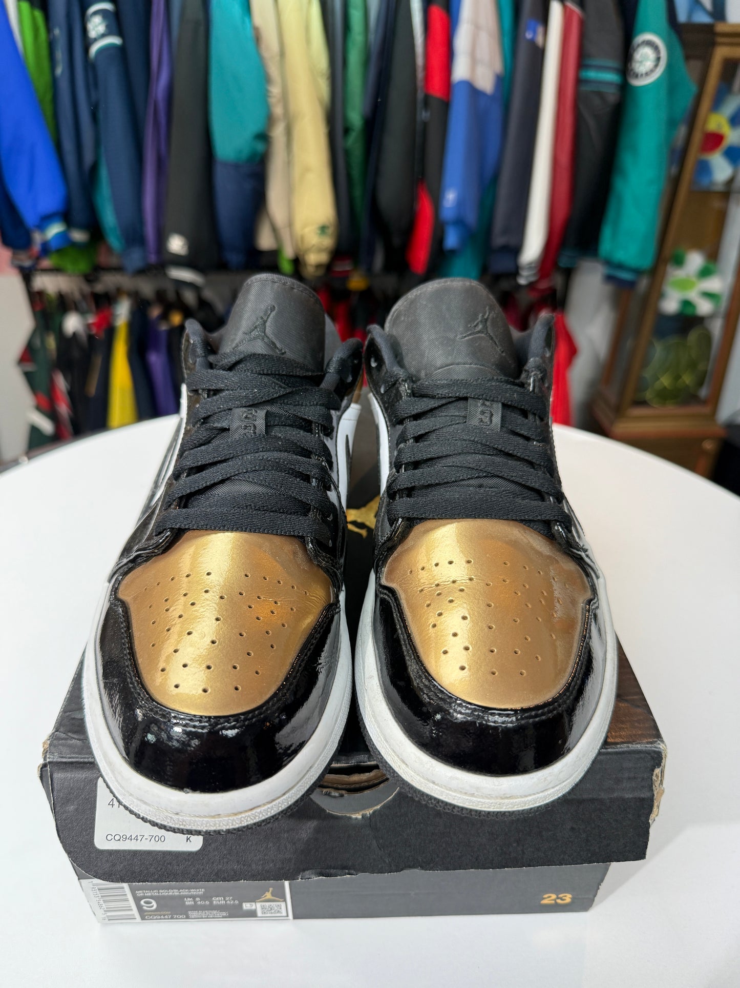 Preowned Gold Toe Jordan 1