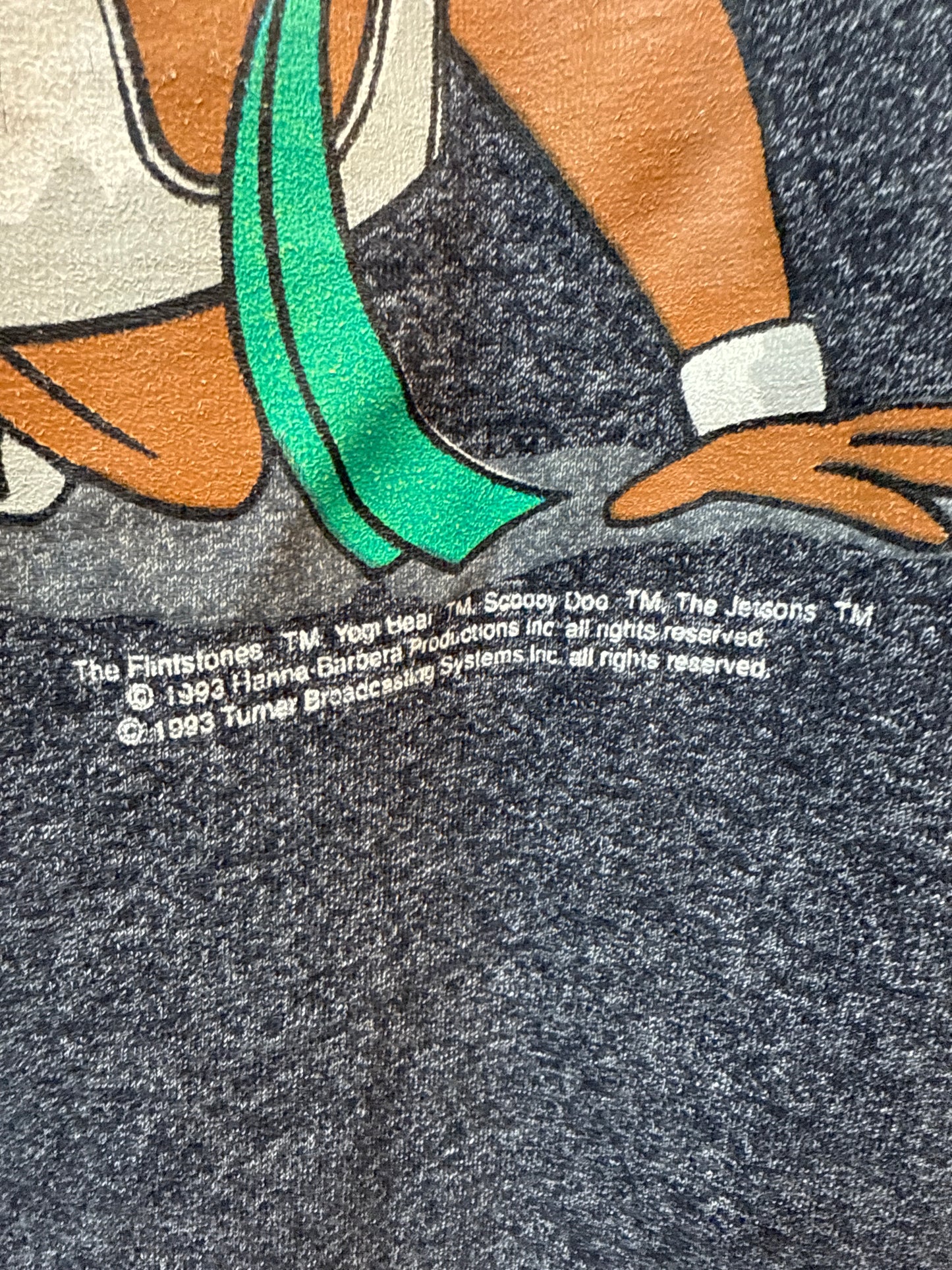 Vintage Cartoon Network Flintstones Slam Dunk Tee
