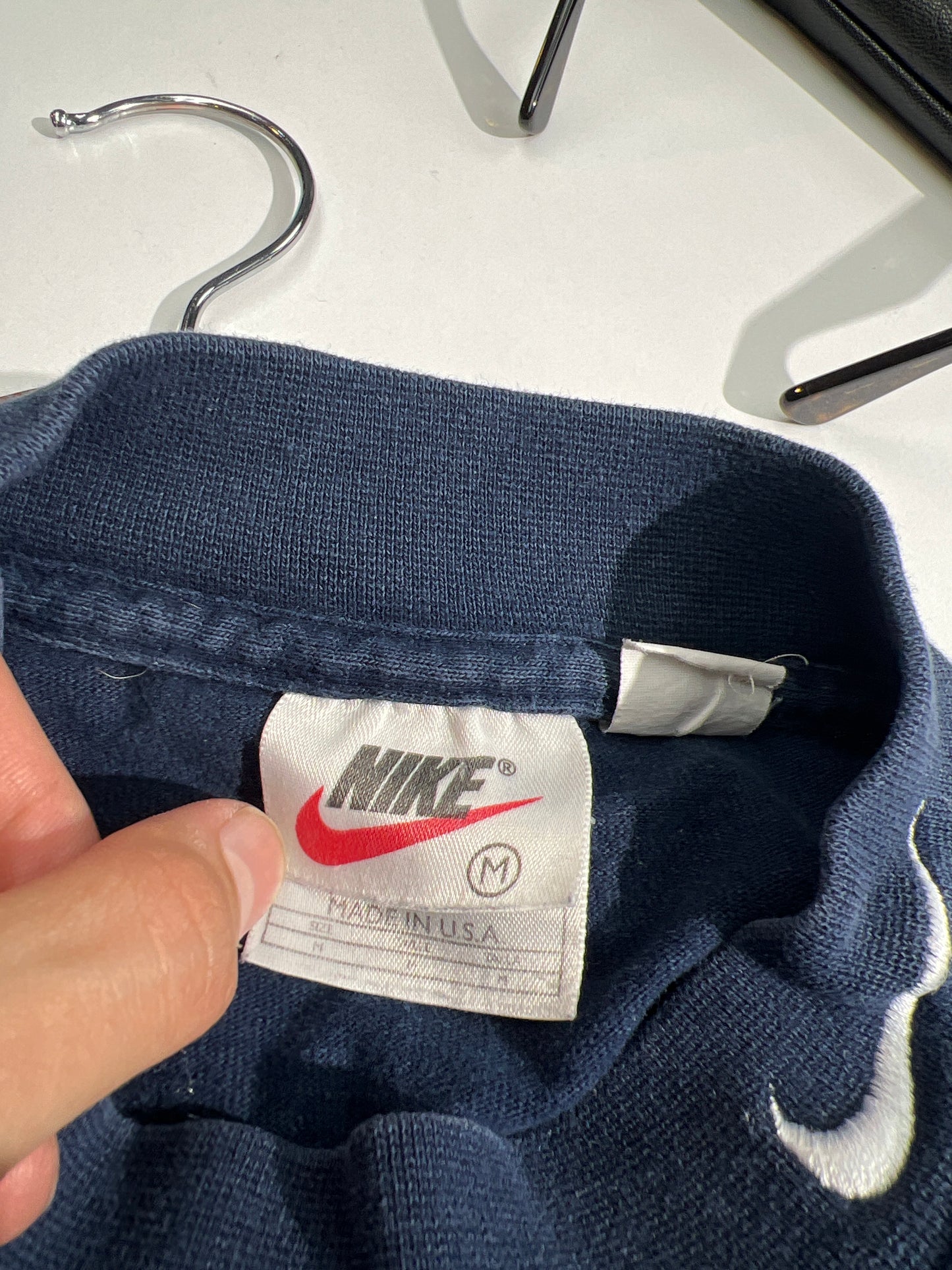 Nike Mock Neck Navy Long Sleeve Tee