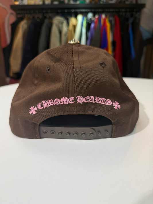 New Chrome Hearts Brown/Pink Baseball Hat