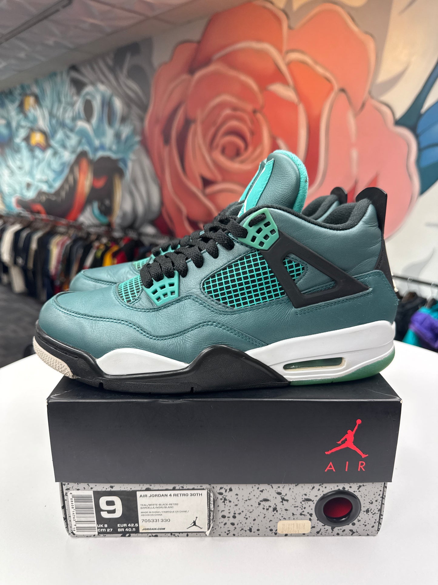 Preowned Jordan 4 Teal (2015)