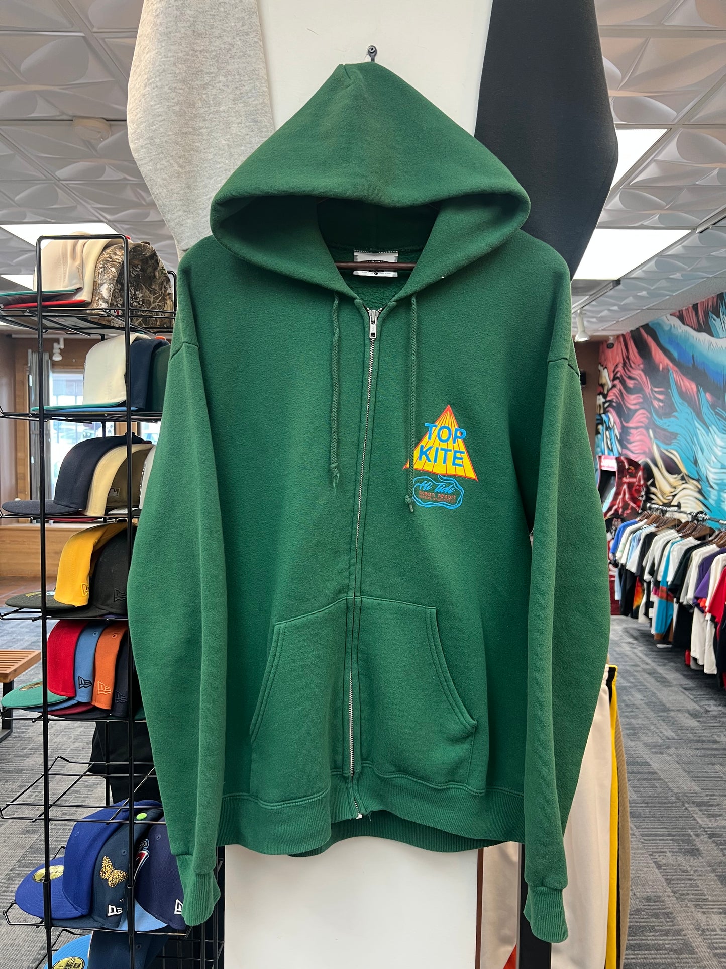 Vintage Top Kite Green Zip Up