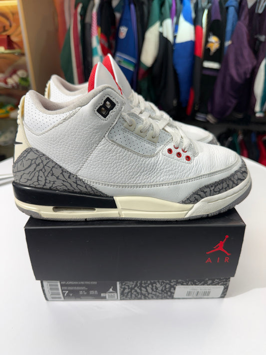 Preowned Reimagined White Cement Jordan 3