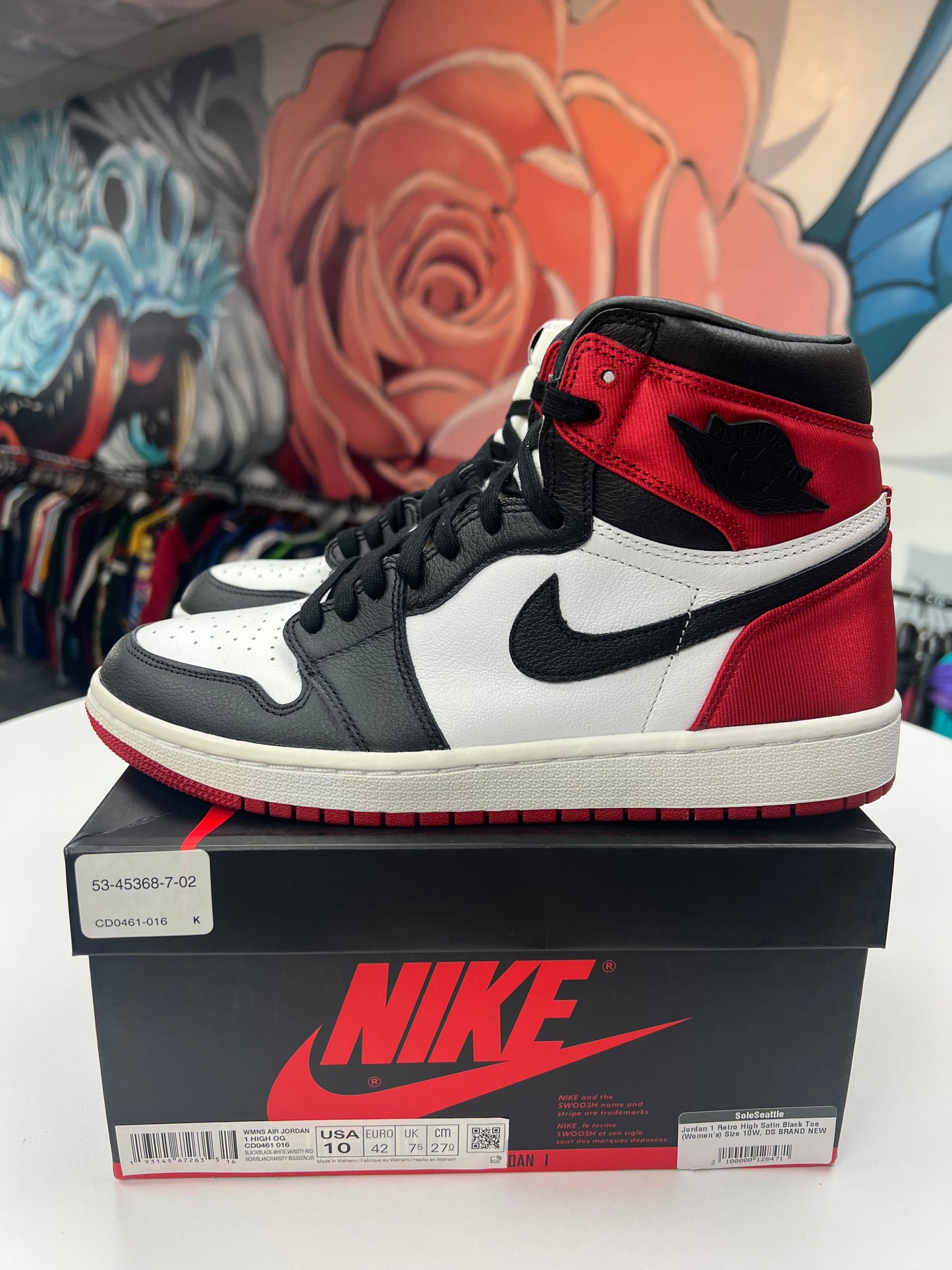 New Satin Black Toe 1s