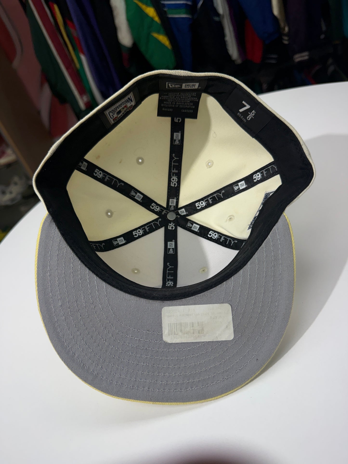 Seattle Mariners White/Teal/Yellow Fitted Hat