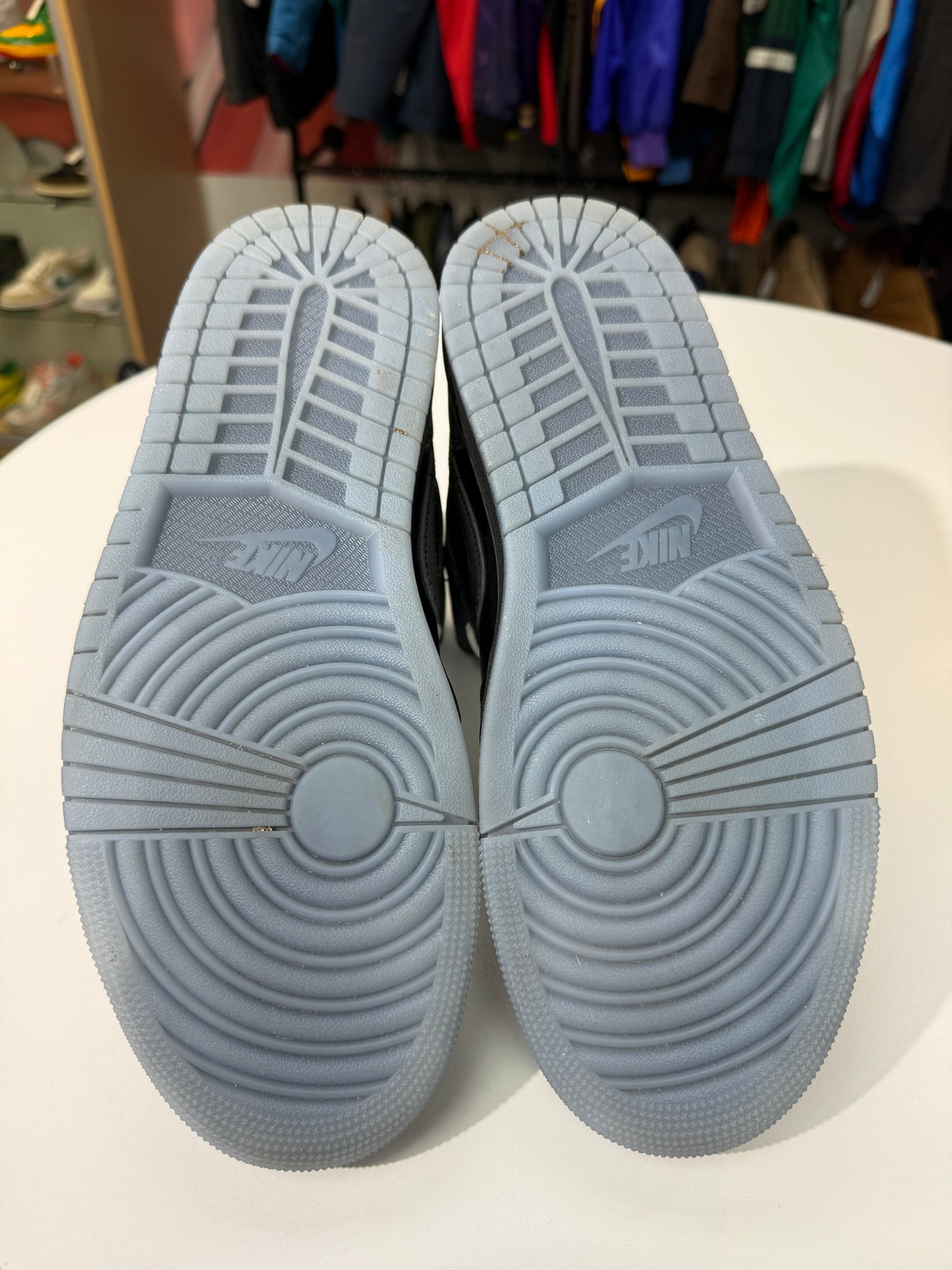 Preowned Black Metallic Reimagined Jordan 1 Mid