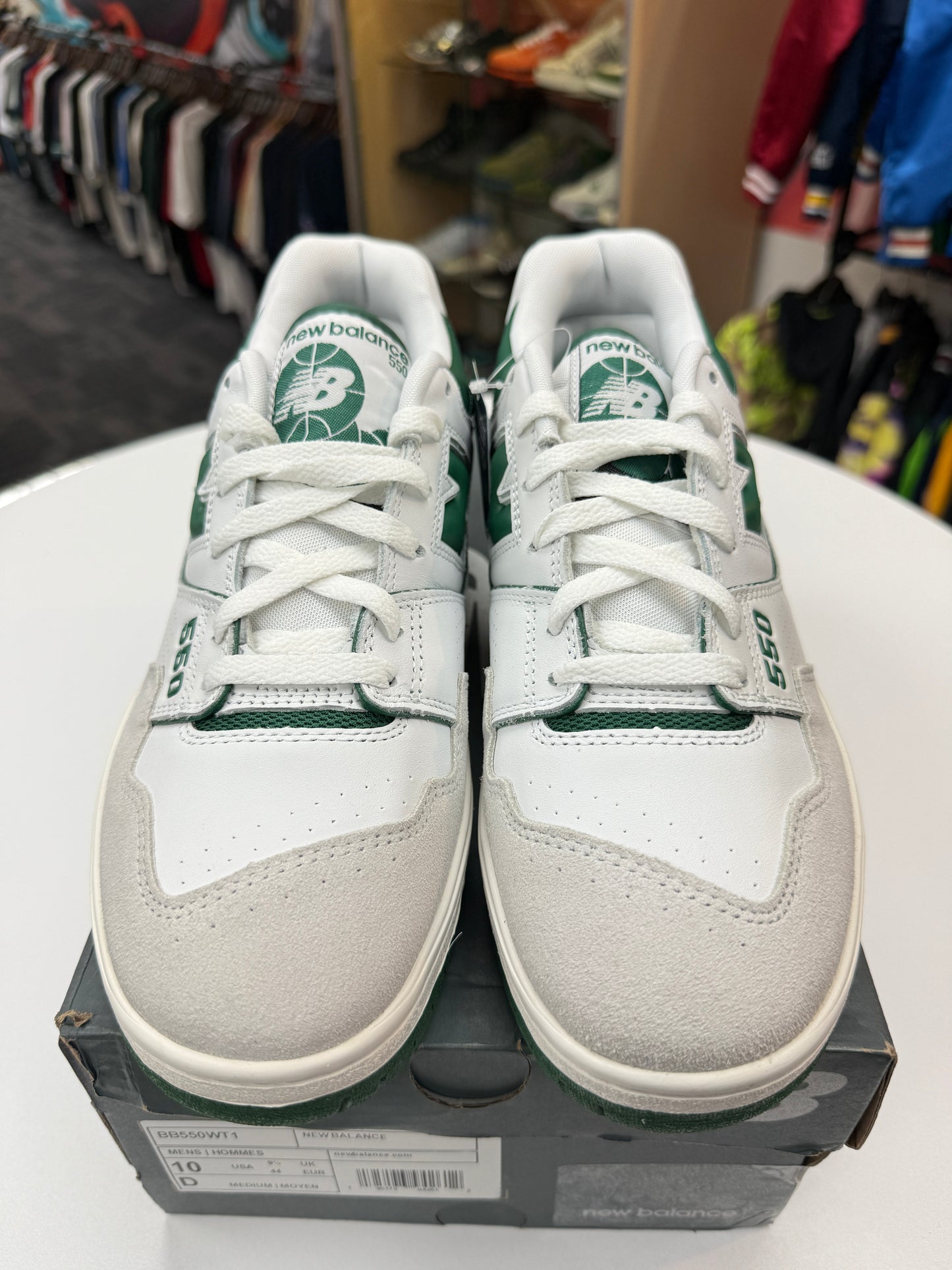 New White Green New Balance 550