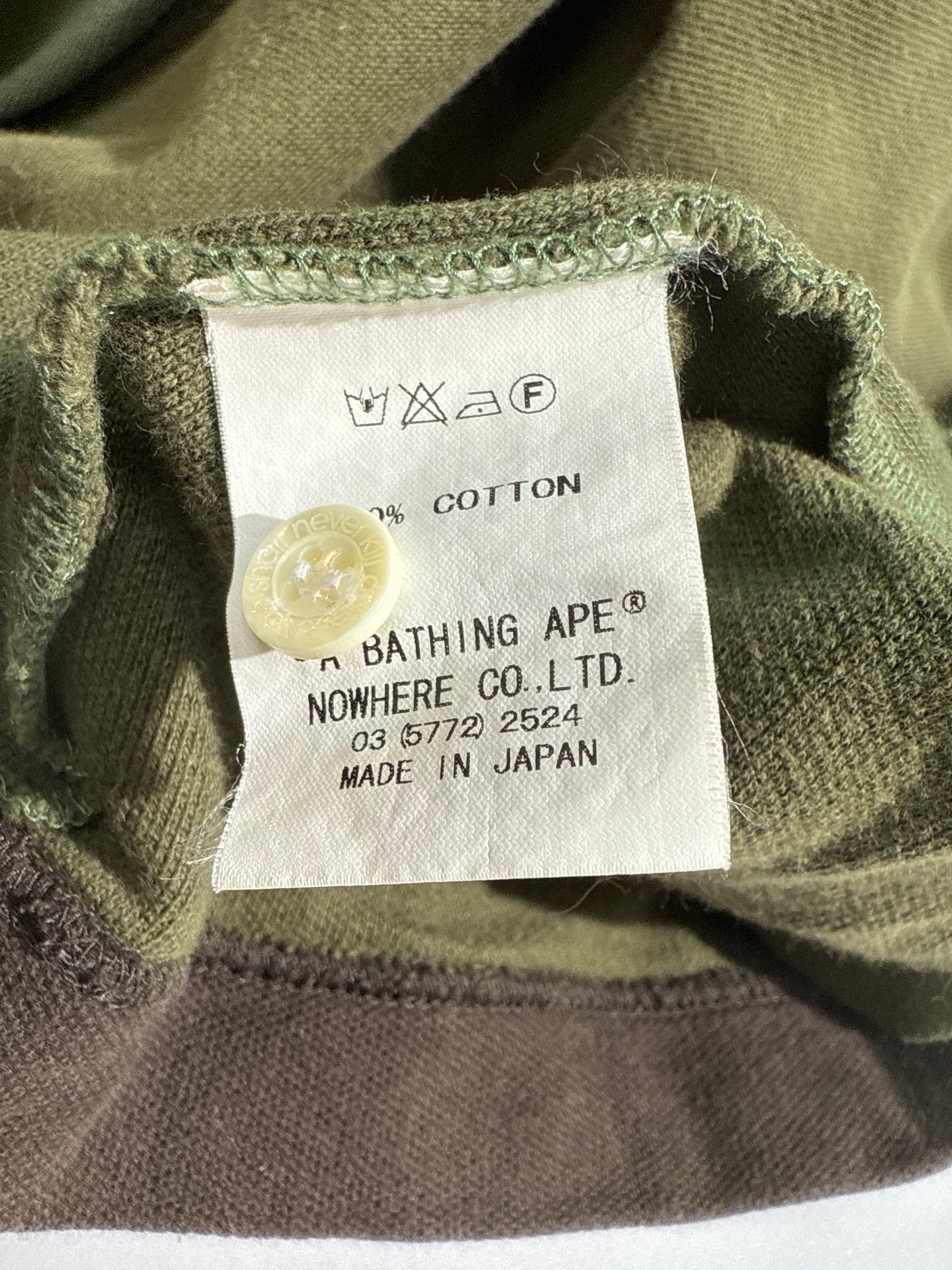Bape Kaws Olive Camo Polo