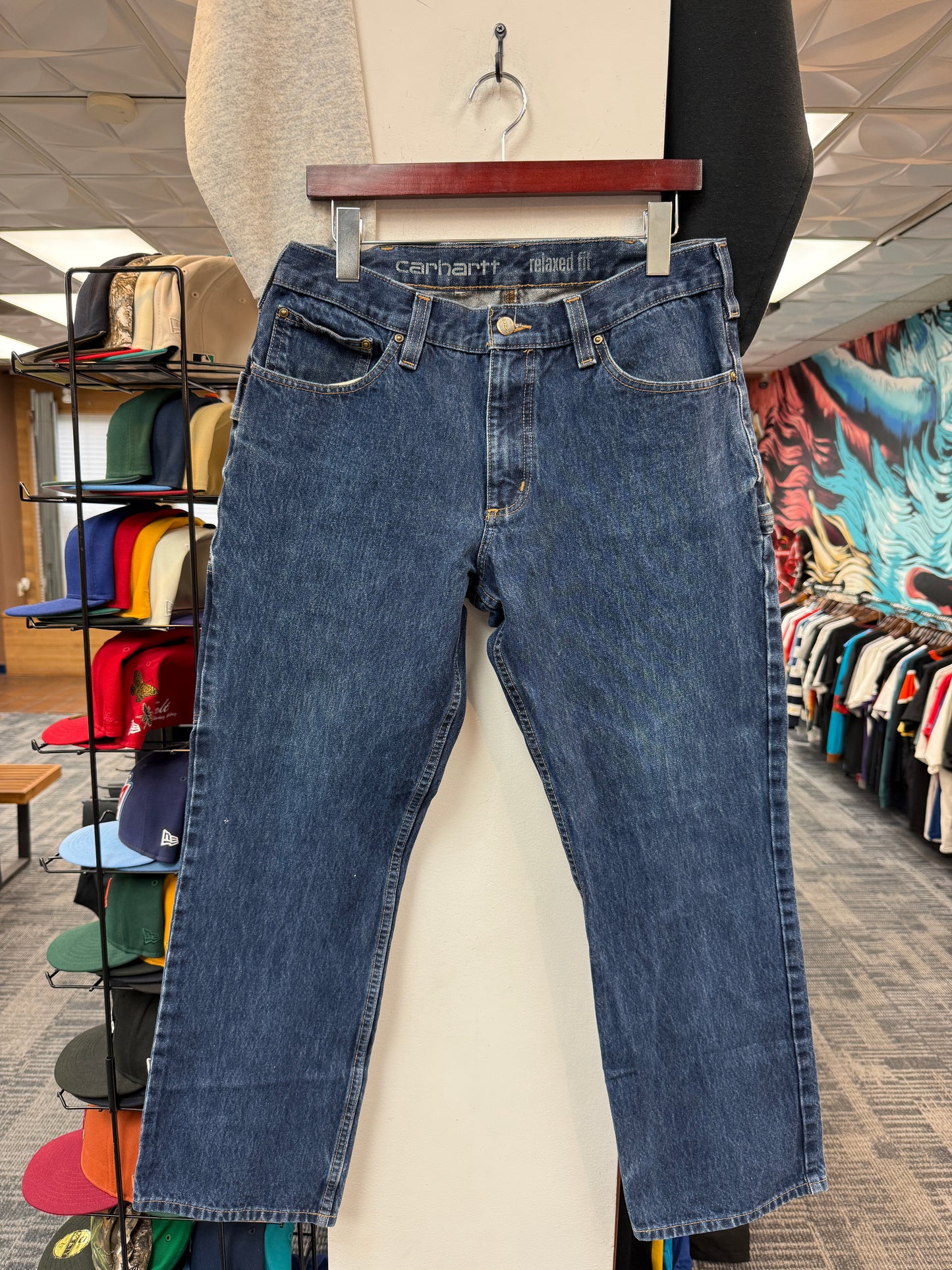 Carhartt Relaxed Fit Dark Blue Jeans