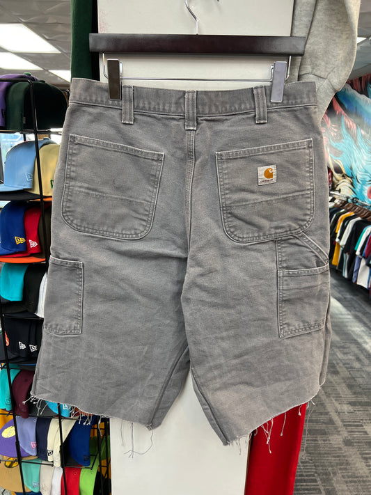 Custom Carhartt Flared Grey Cut Carpenter Shorts