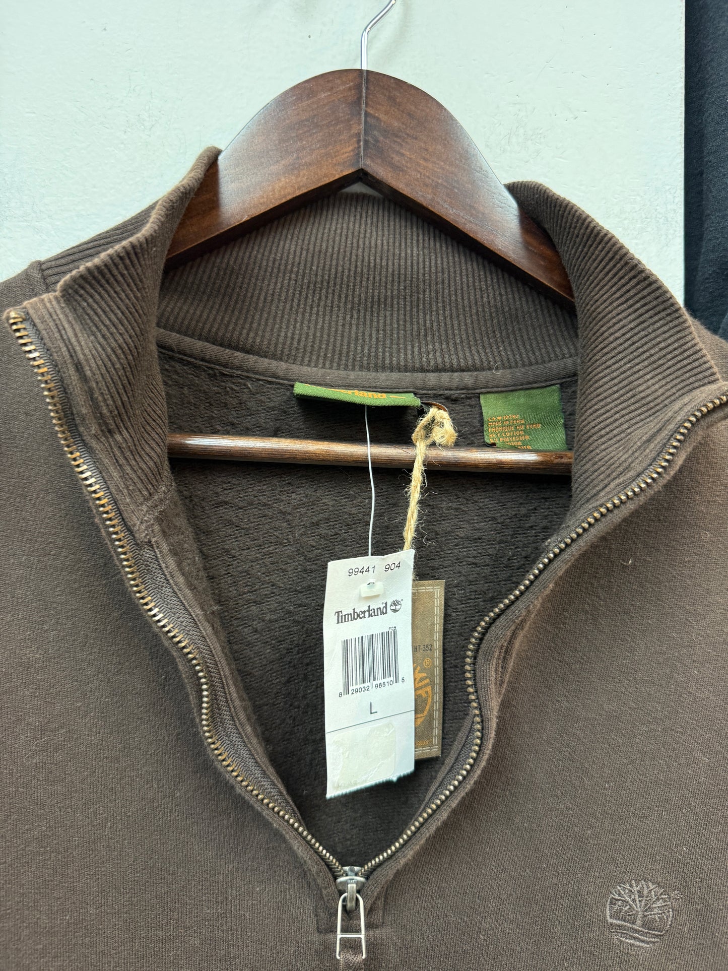 New Timberland Brown Quarter Zip